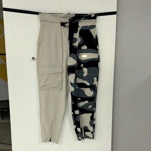RARE Naomi Osaka Nike Collab Cream & Camo Lightweight Paperbag Waist Pants